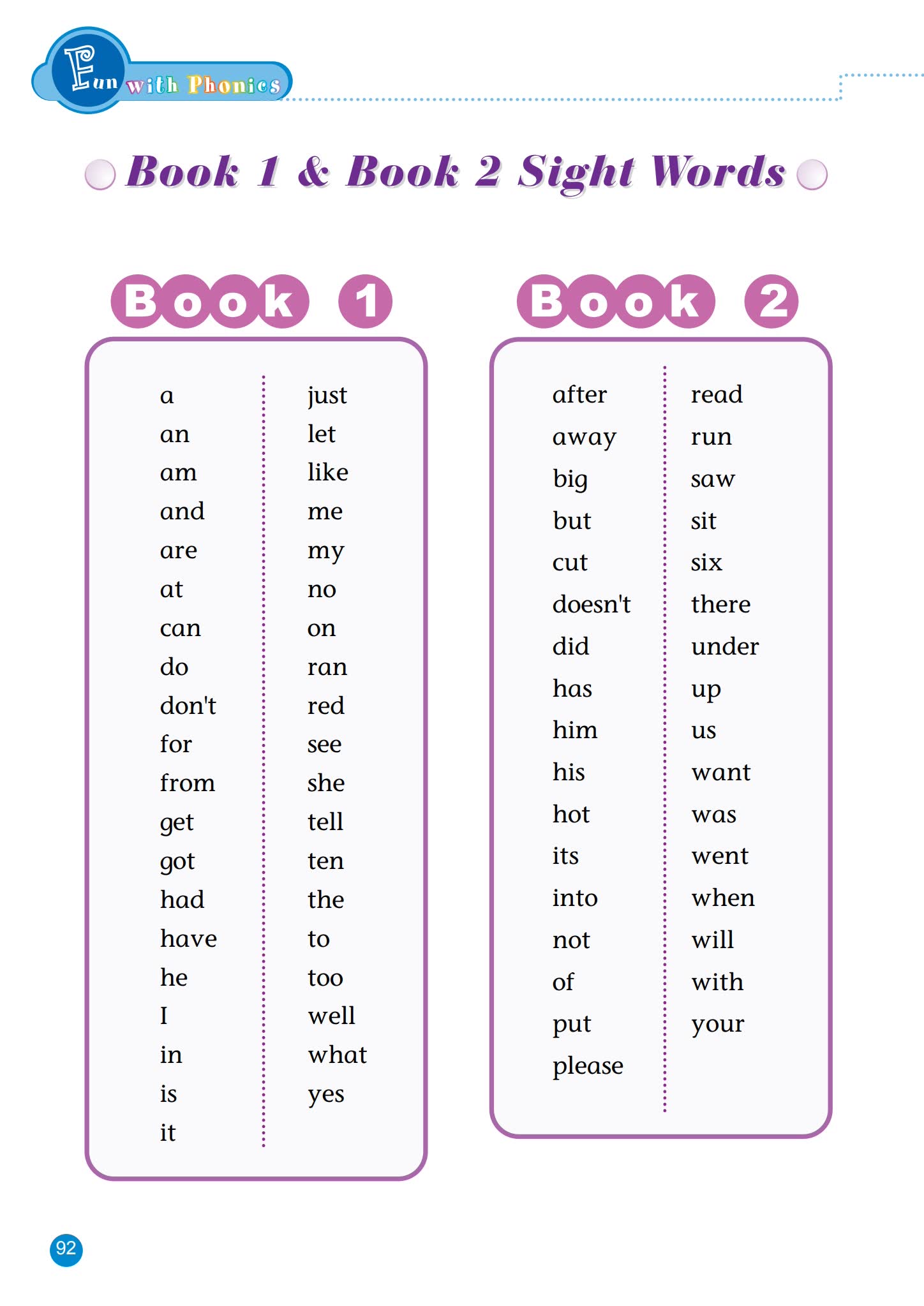 Fun With Phonics 1-7册全 单词卡