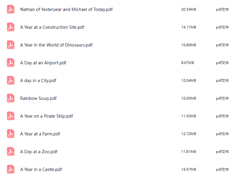 Time Goes By 时间的流转系列绘本全套10本高清PDF 百度云网盘下载