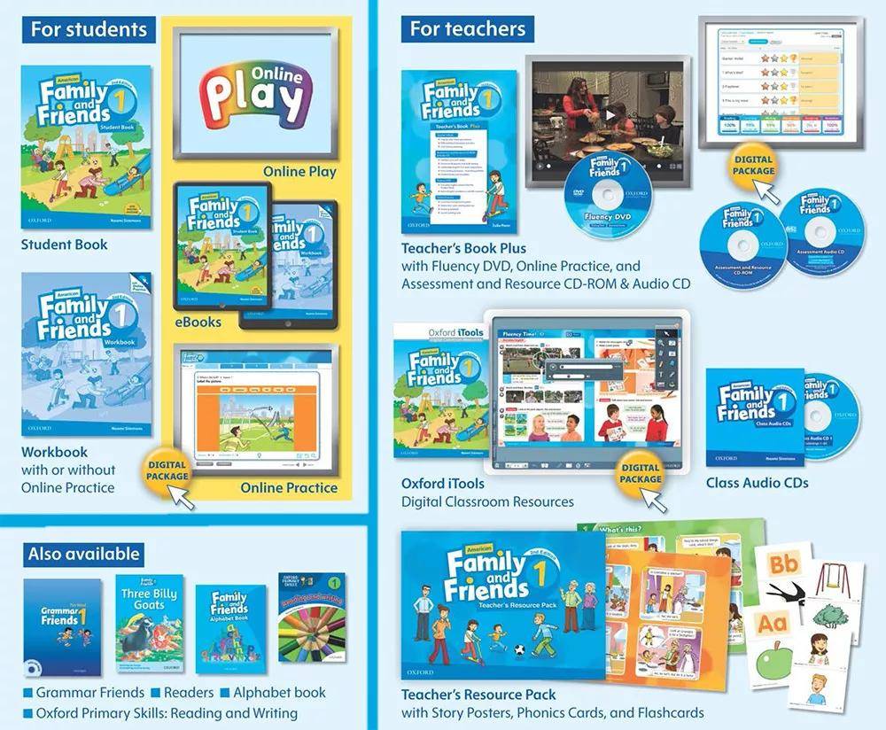 牛津友邻美式英语交流教材American Family and Friends 电子版PDF 百度云网盘下载