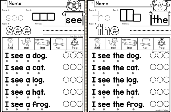 高频词 Sight Word Fluency & Word Work 作业4本+闪卡4套