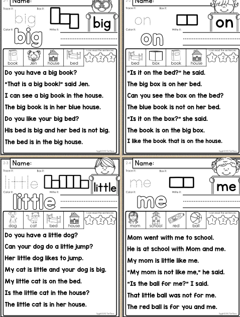 高频词 sight word fluency word work 作业4本闪卡4套1