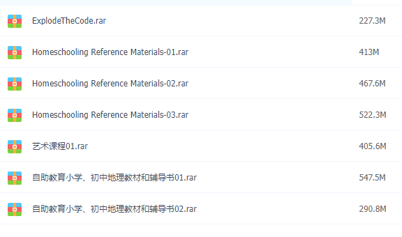 美国Home Schooling家庭自学联盟G1-G6系列练习