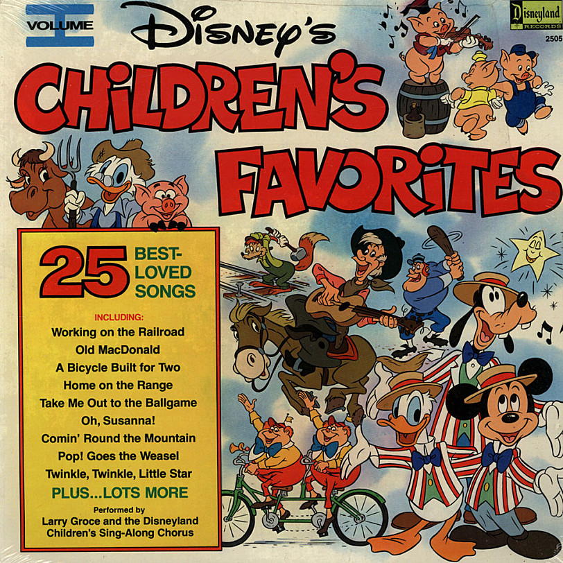 迪斯尼最爱儿歌系列Disney Children’s Favorites Songs 全4张CD 100首儿歌