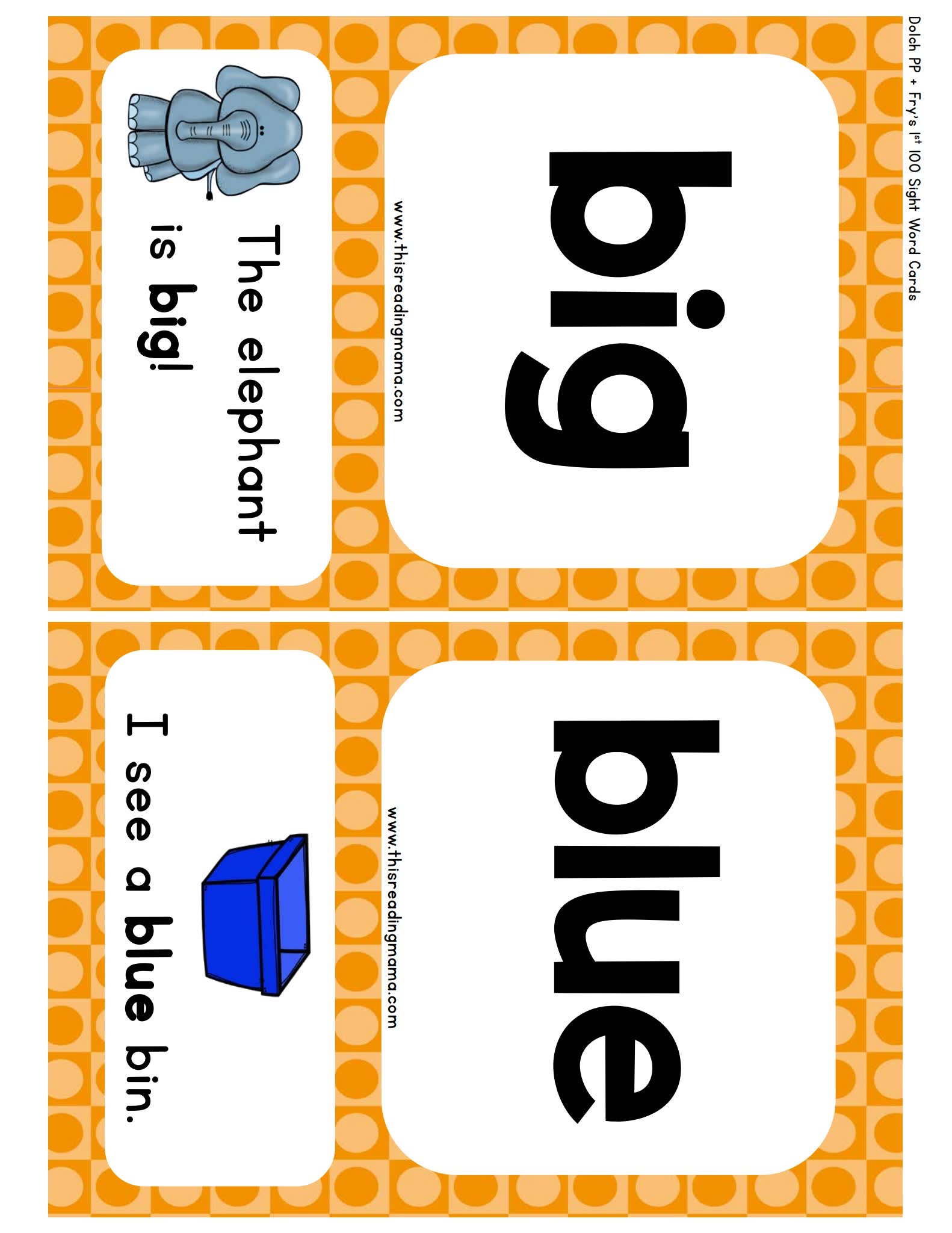 Sight Word Sentence Cards