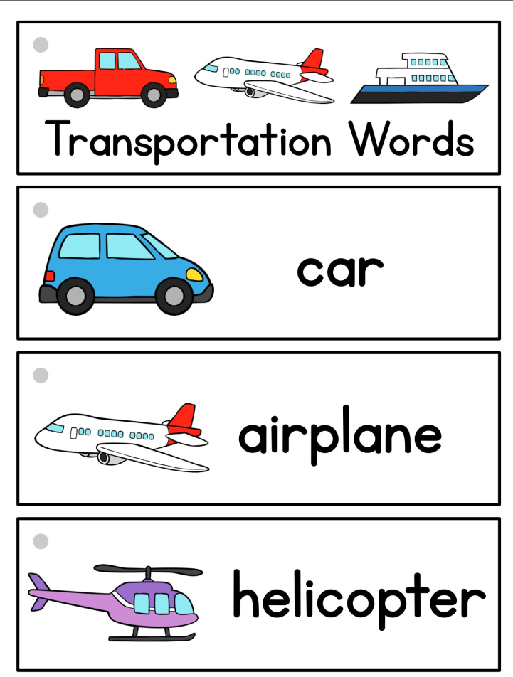 《picture-word cards》28个主题英语启蒙英文闪卡PDF