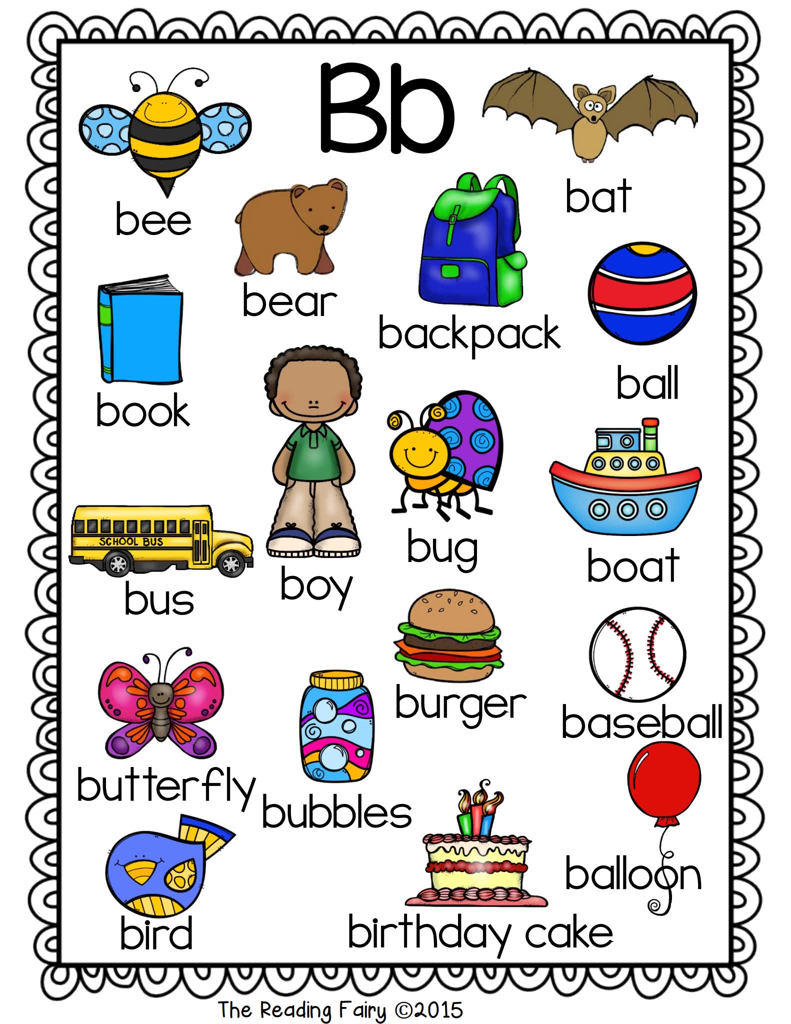 《Abc Picture Dictionary》26个字母单词卡海报PDF