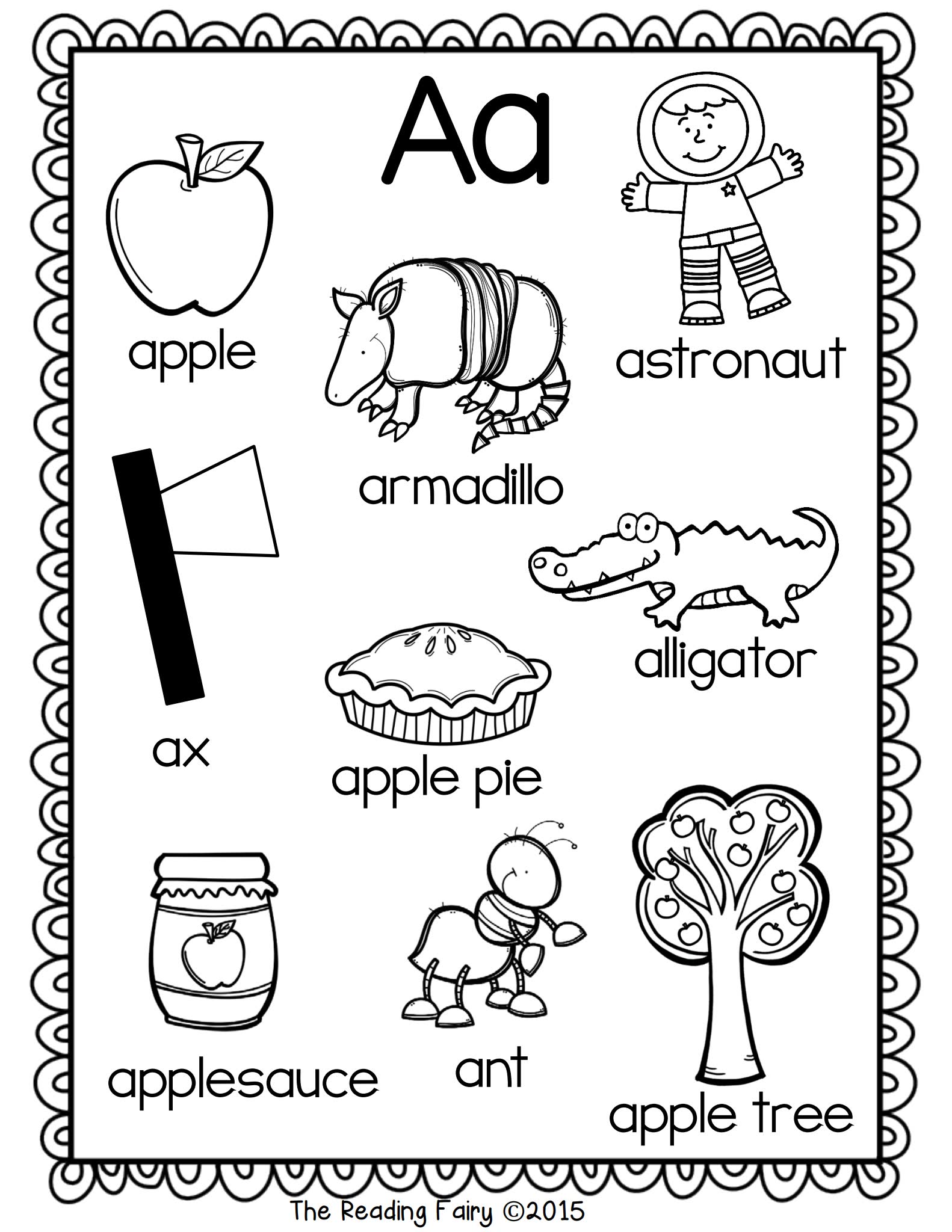 《Abc Picture Dictionary》26个字母单词卡海报PDF