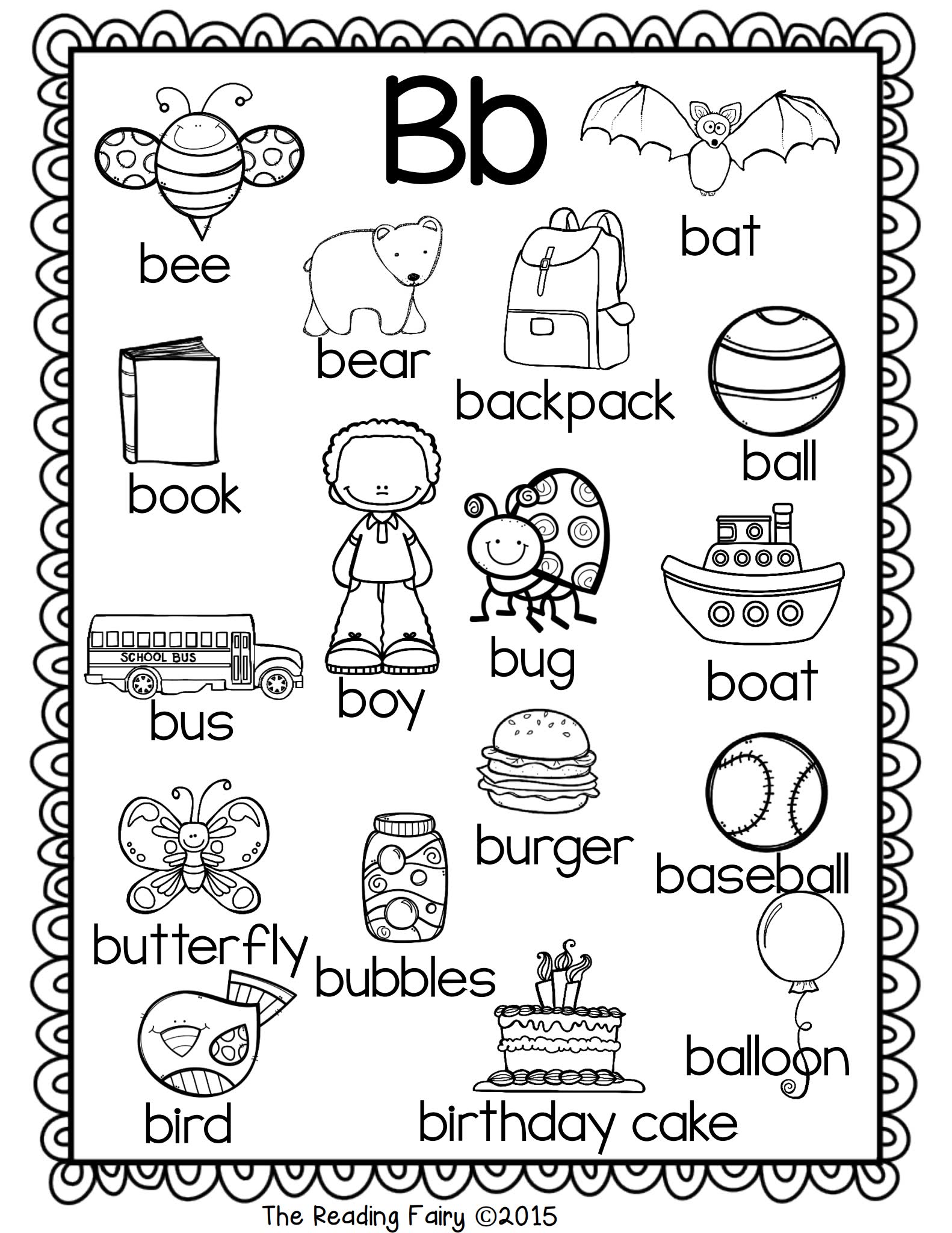 《Abc Picture Dictionary》26个字母单词卡海报PDF