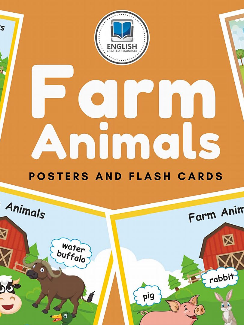 《Farm animals农场动物》精美主题英文闪卡PDF