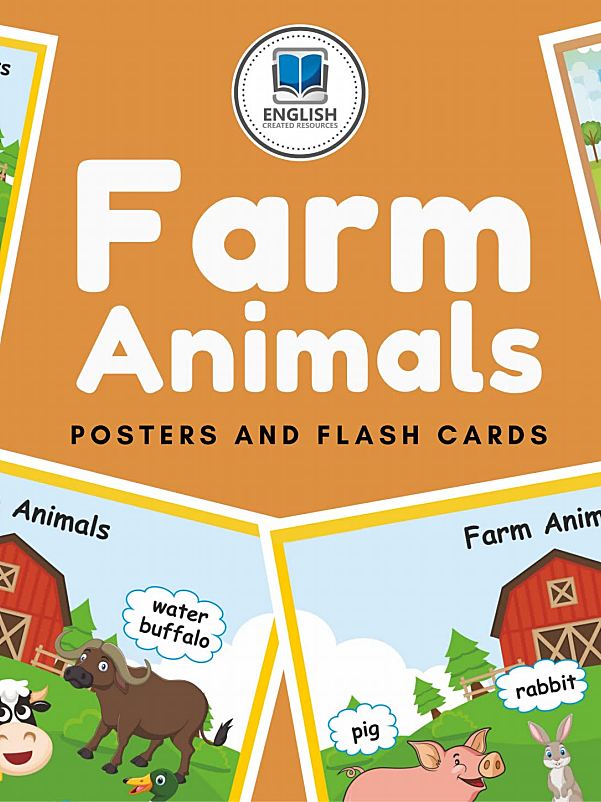 《Farm animals农场动物》精美主题英文闪卡PDF