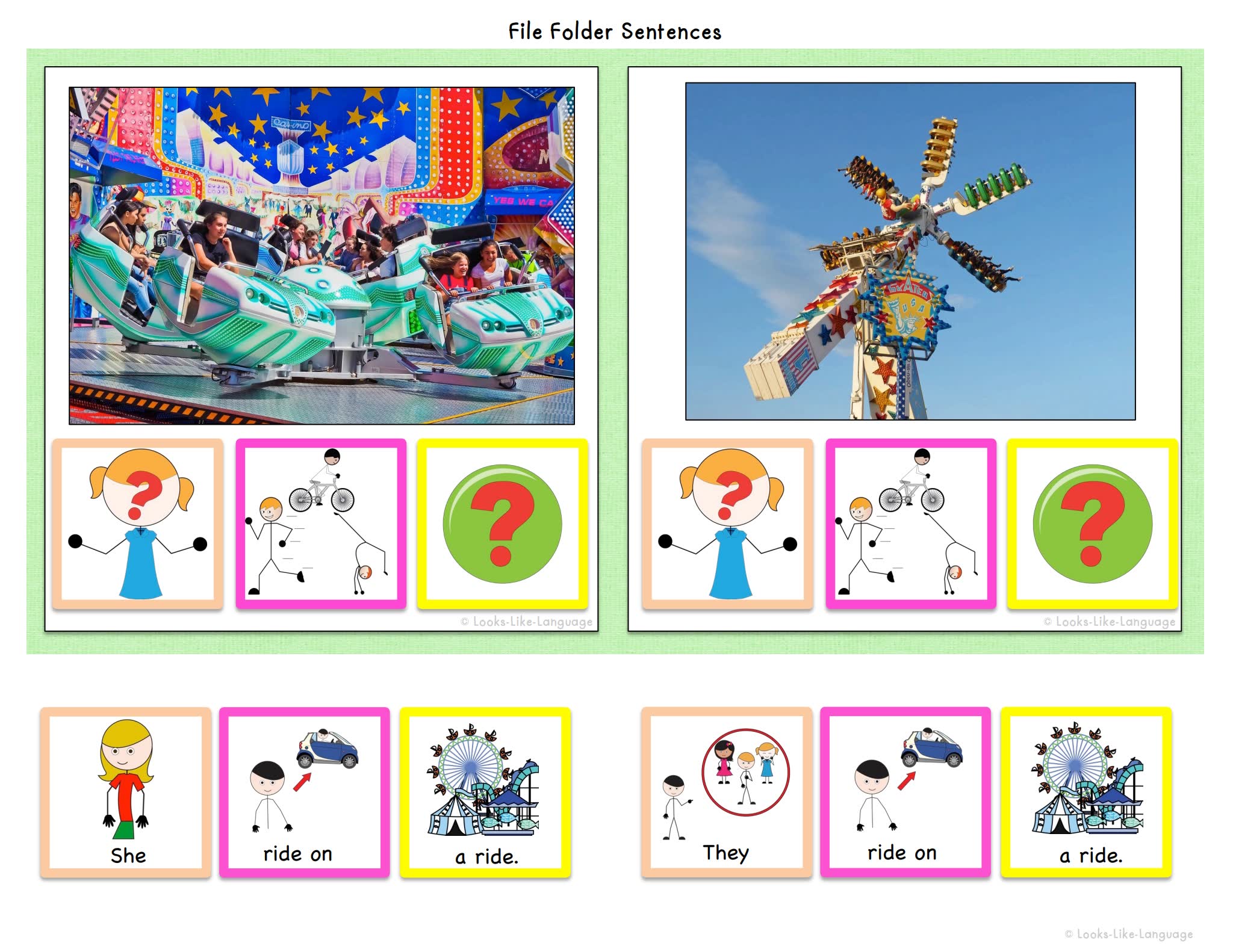 《File Foder Games-Outdoors Sentence Activities》六册户外主题互动书