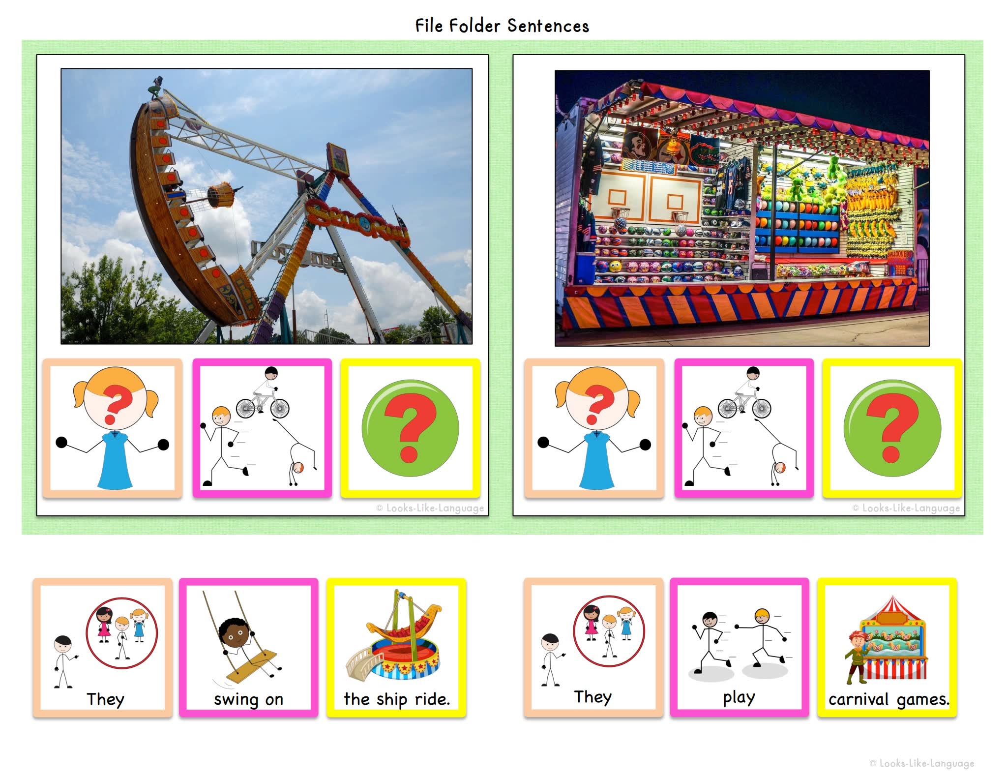《File Foder Games-Outdoors Sentence Activities》六册户外主题互动书