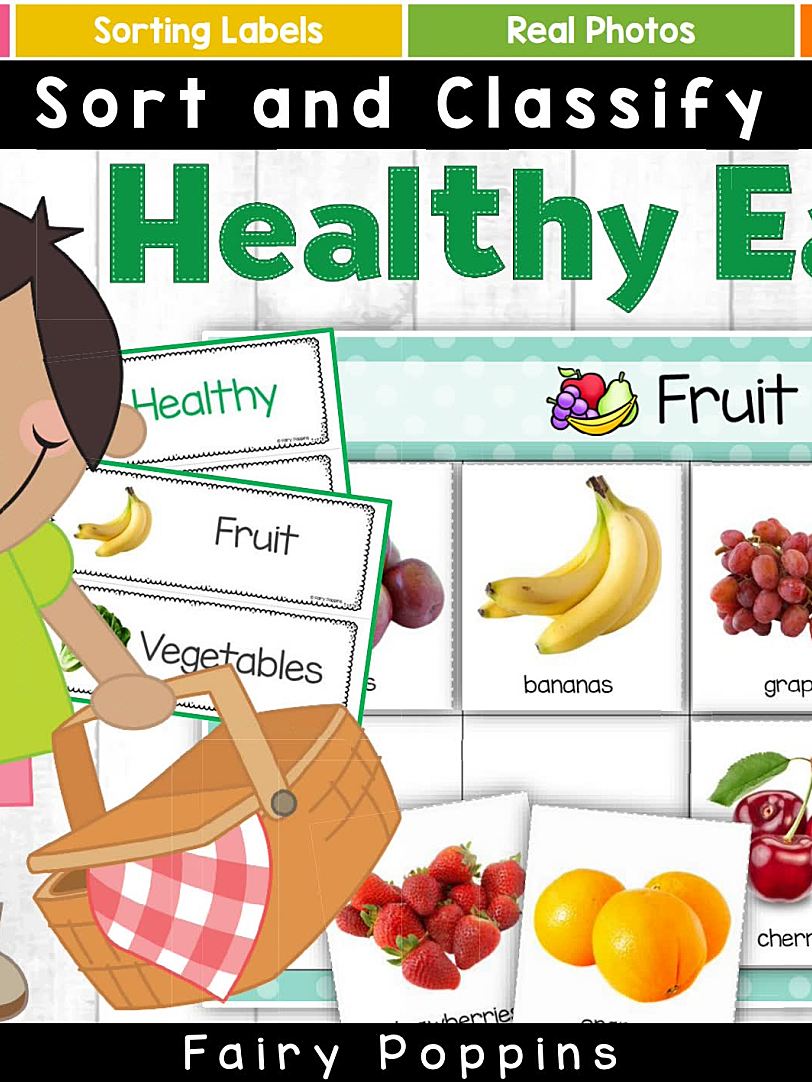 《Healthy Eating Sort & Classify》食物分类练习纸安静书