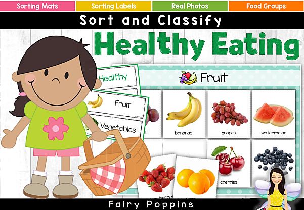 《Healthy Eating Sort & Classify》食物分类练习纸安静书