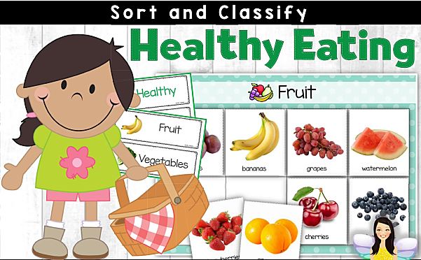 《Healthy Eating Sort & Classify》食物分类练习纸安静书