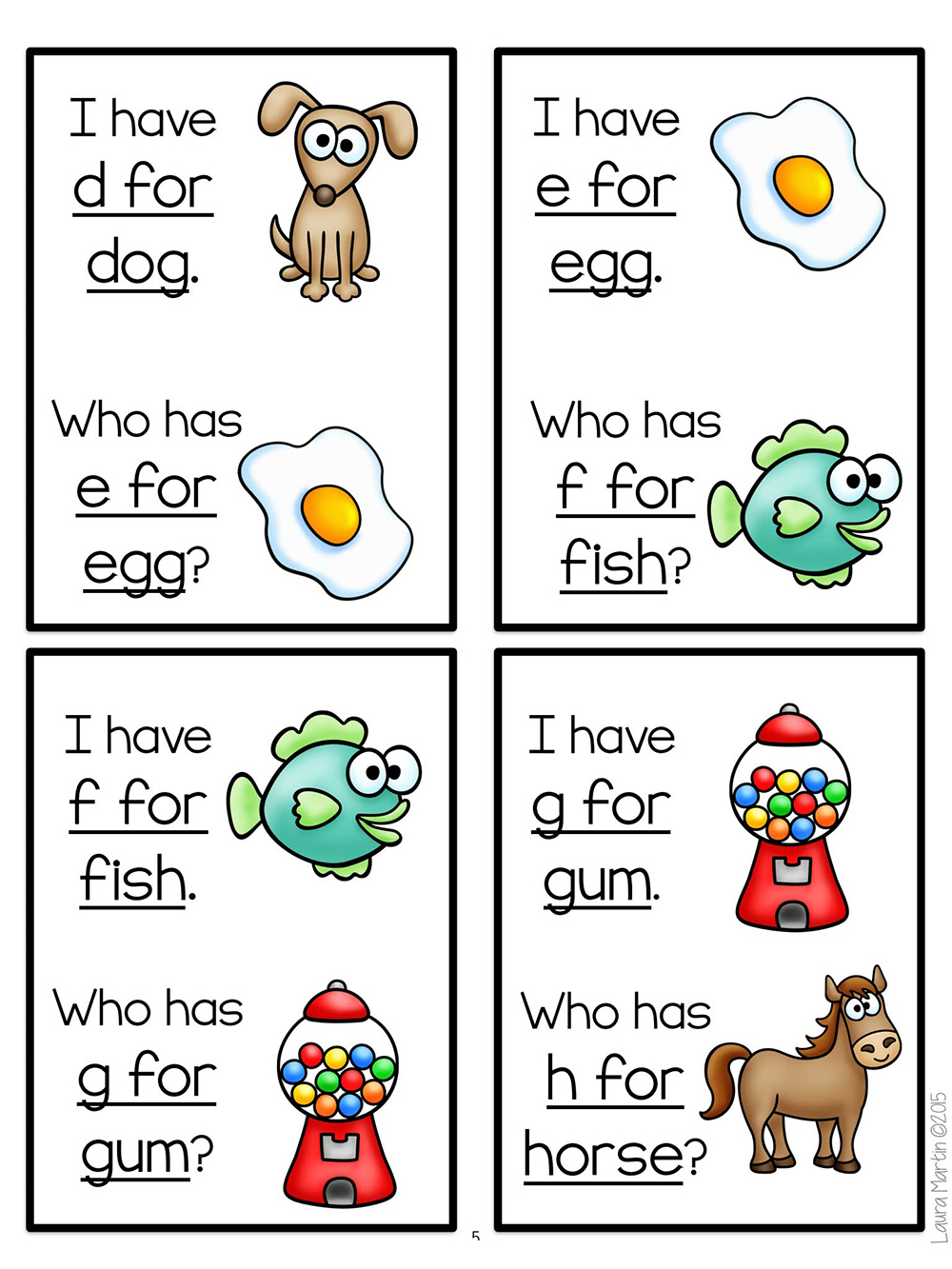 《I Have Who Has Phonics Bundle》175页英语启蒙闪卡PDF