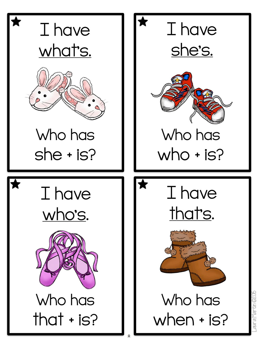 《I Have Who Has Phonics Bundle》175页英语启蒙闪卡PDF