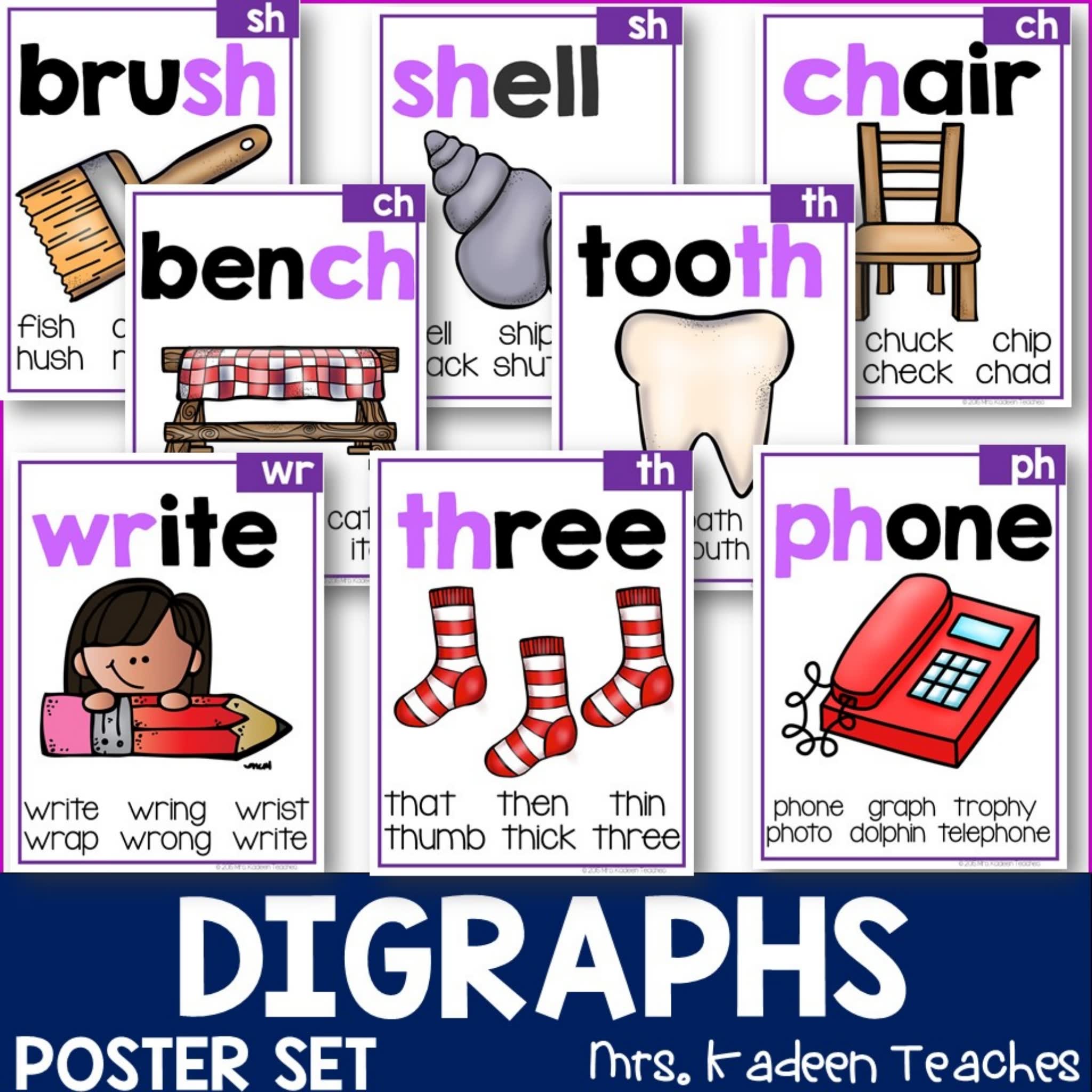 《Phonice Posters – Bundle》131页英文闪卡自然拼读海报PDF