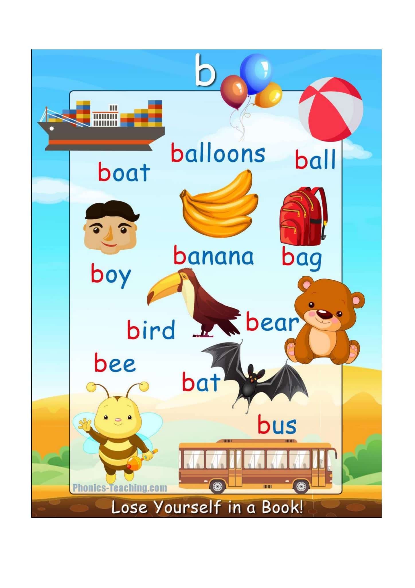 《168张Phonics自然拼读字母海报》孩子英语启蒙必备