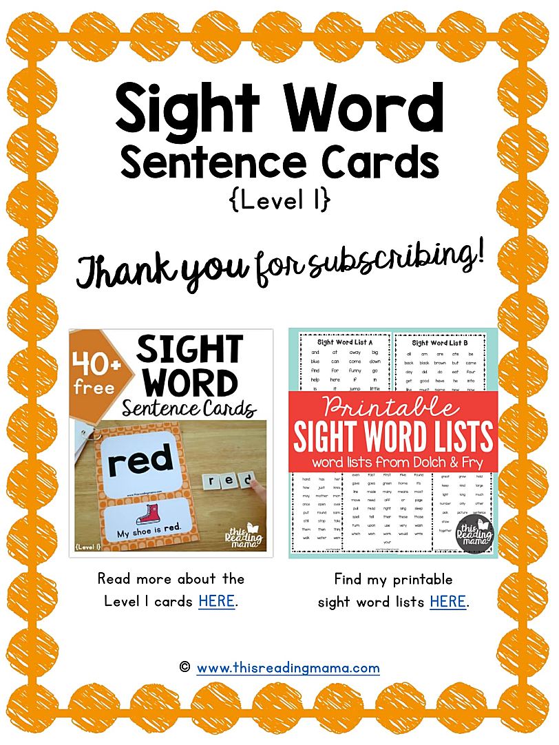 《Sight Word Sentence Cards》全6册英文单词闪卡PDF