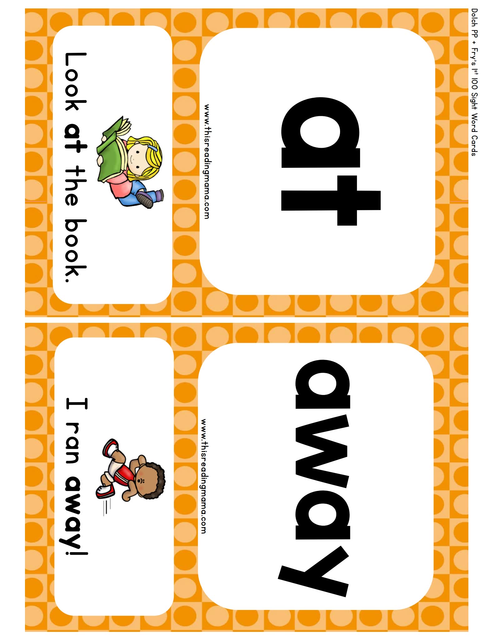 Sight Word Sentence Cards