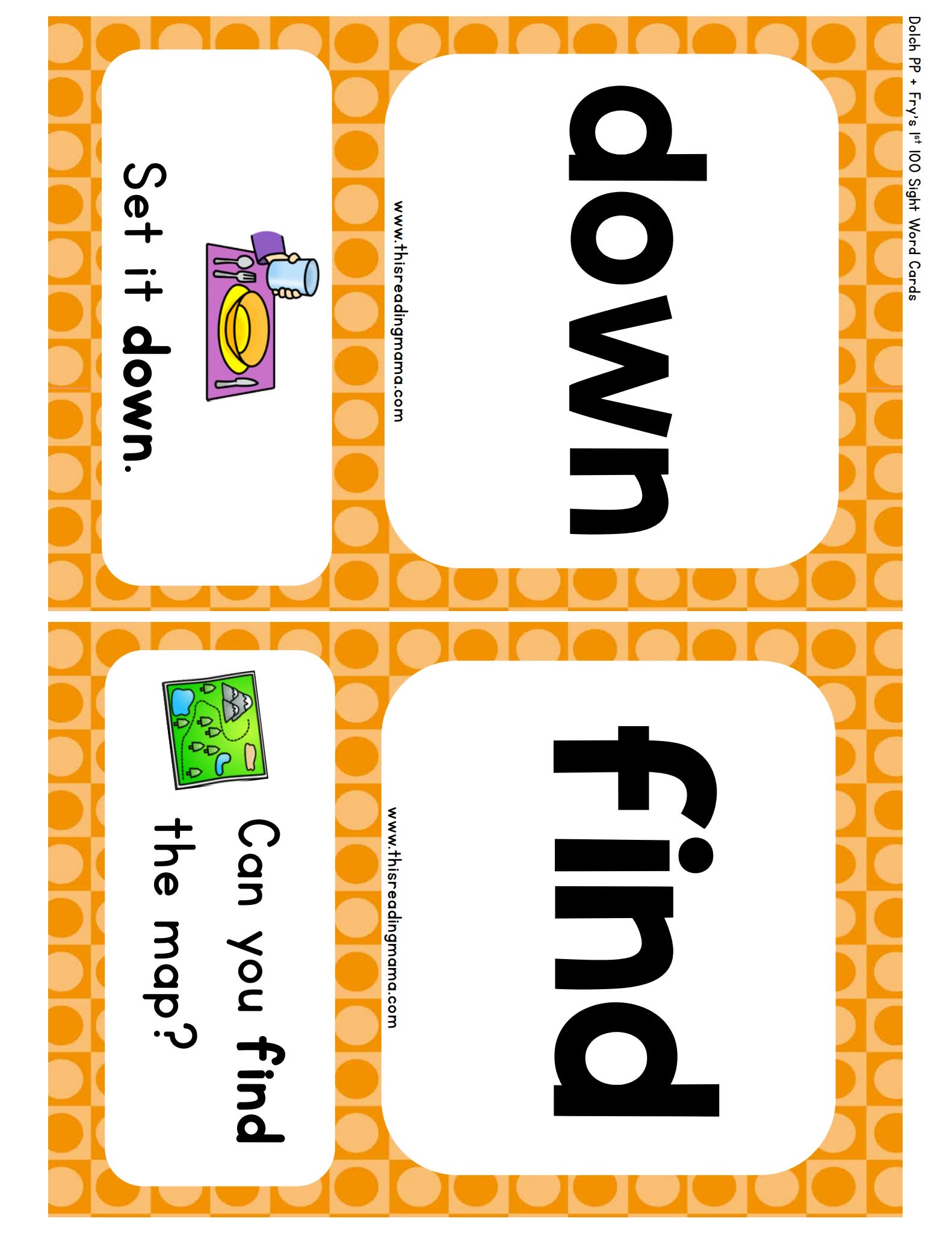 Sight Word Sentence Cards