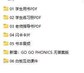 GO GO Phonics 1-4级全套自然拼读教材 电子版教育资源课件