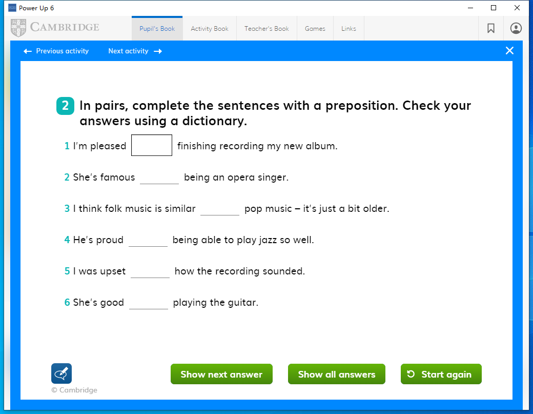 《剑桥Power Up》L1-L6 小学英语白板软件教材