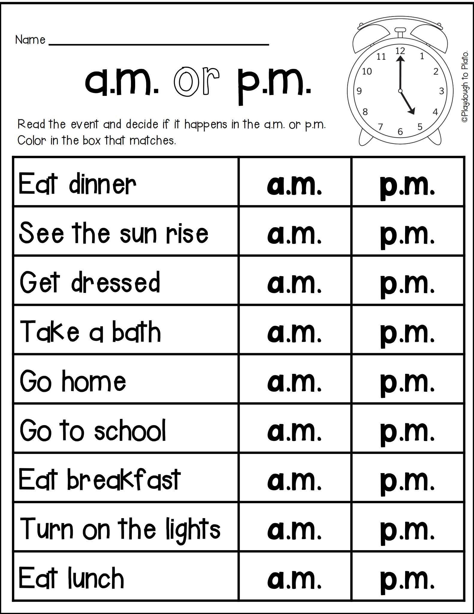 《telling time activity pack》帮助孩子高效认知时间PDF