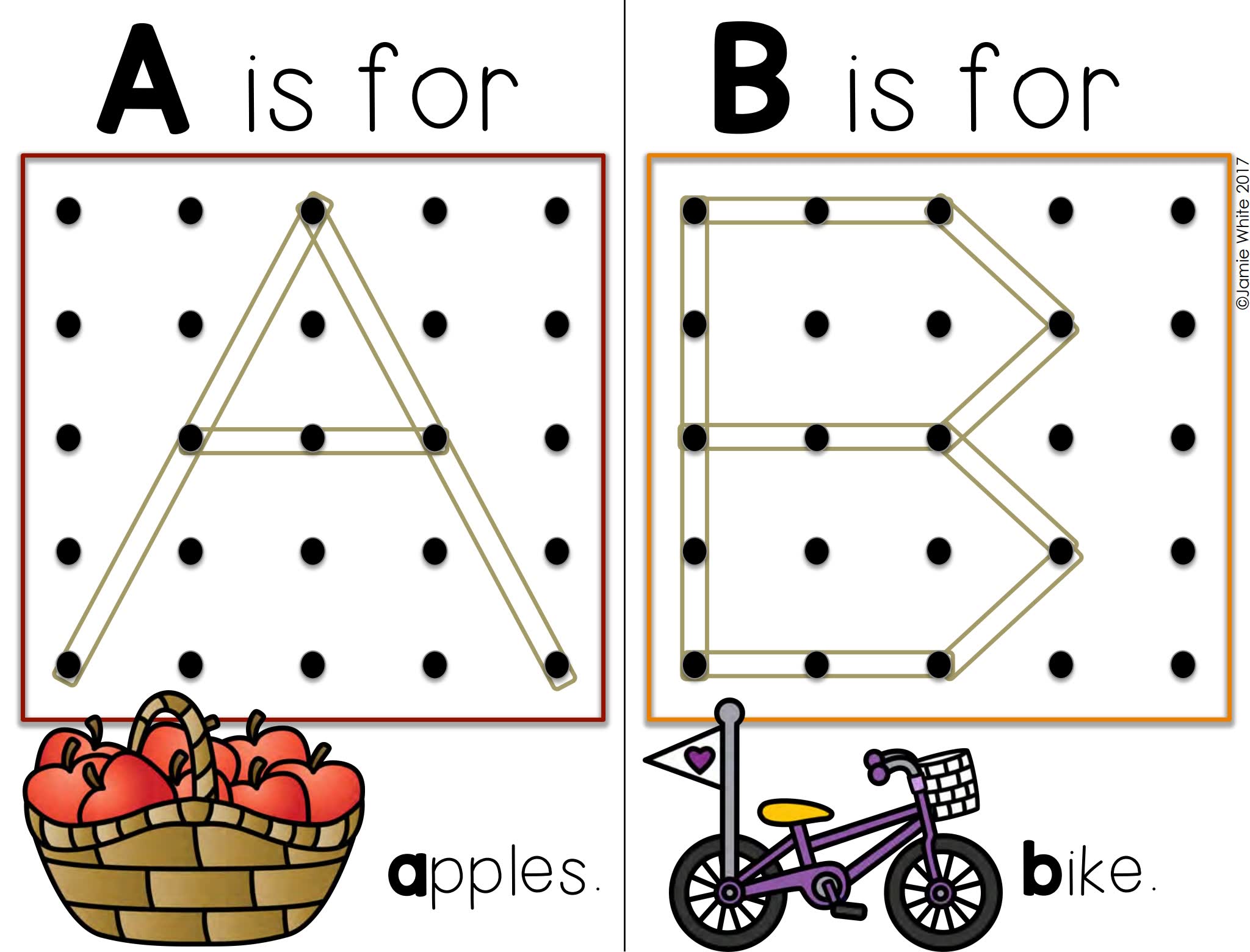 《Alphabet Centers》六册幼儿英文字母认知练习素材包