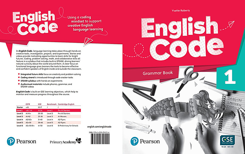 《English Code Grammar Book》1-6册英语代码语法书STEAM教材PDF