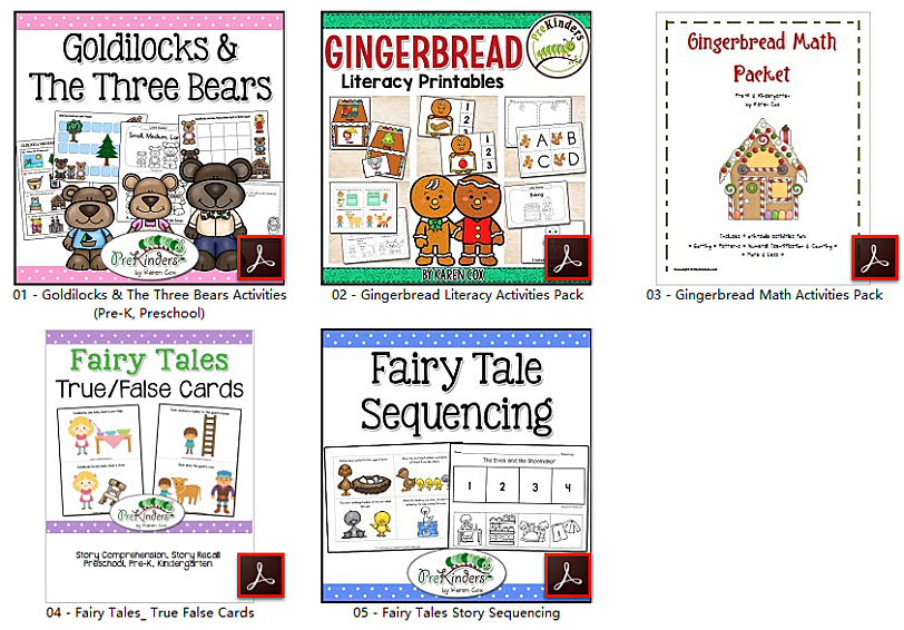 《Fairy Tales BUNDLE》五册英文童话故事第二辑PDF