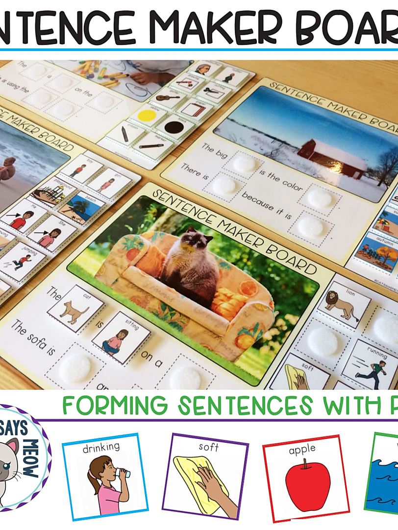 《sentence maker boards》句子组合练习作业纸安静书PDF