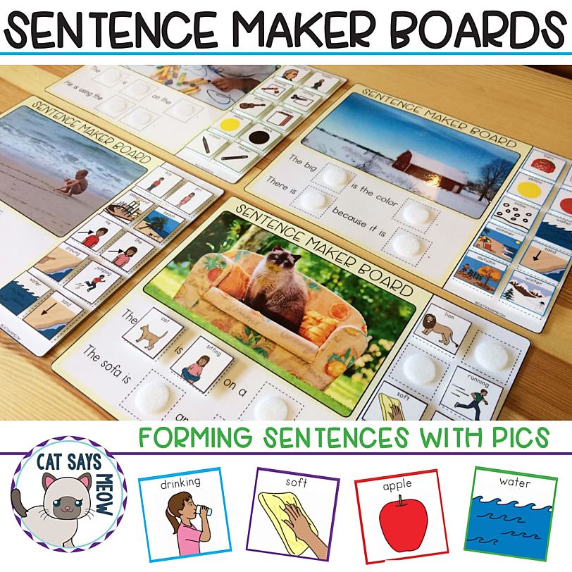 《sentence maker boards》句子组合练习作业纸安静书PDF