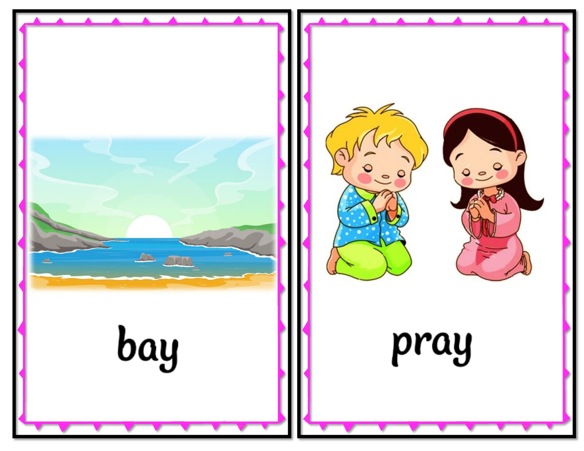 《七大元音字母闪卡合集》自然拼读英语启蒙PDF