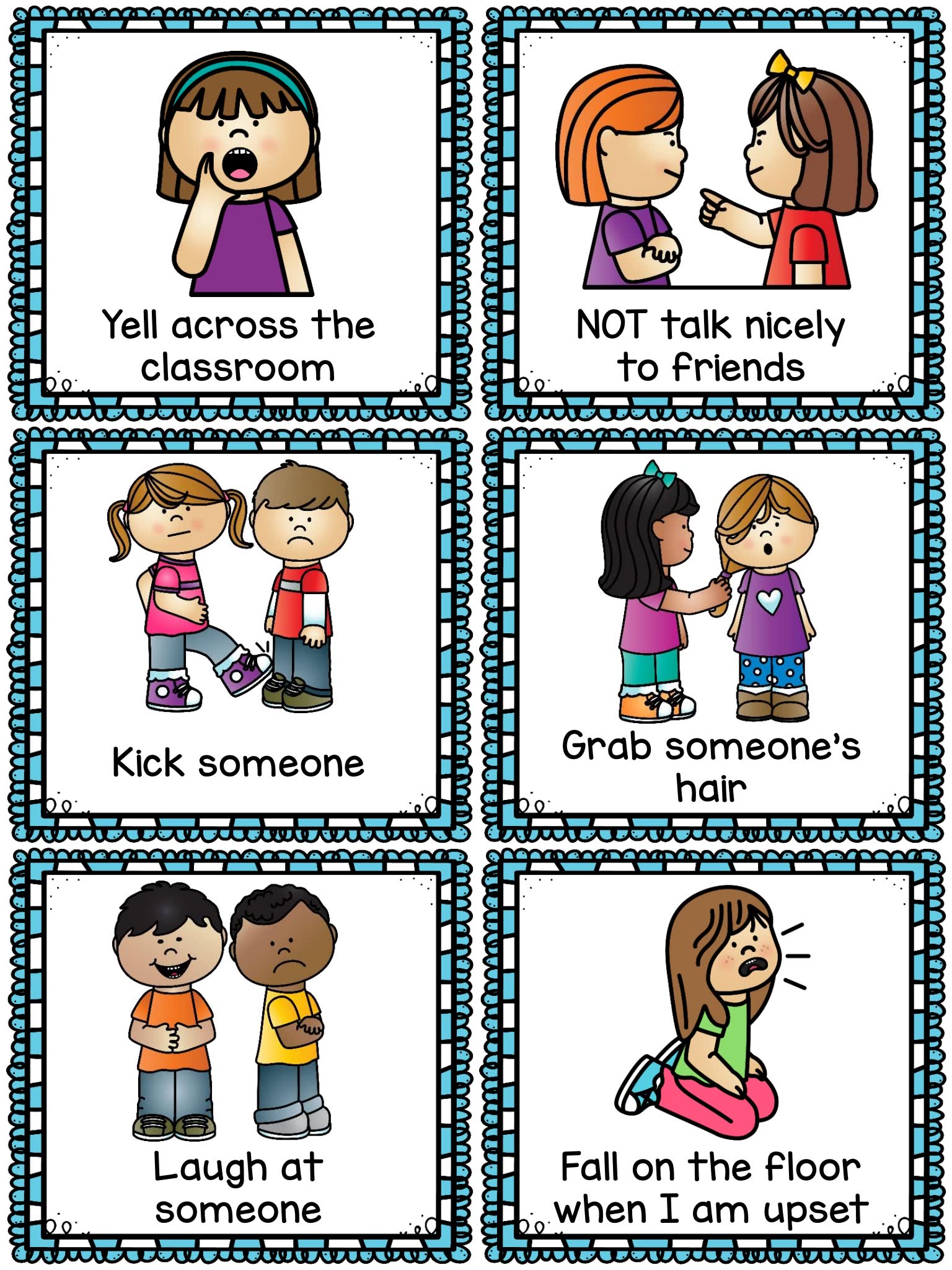 《好习惯培养英文墙卡120张》孩子规则培养必备PDF