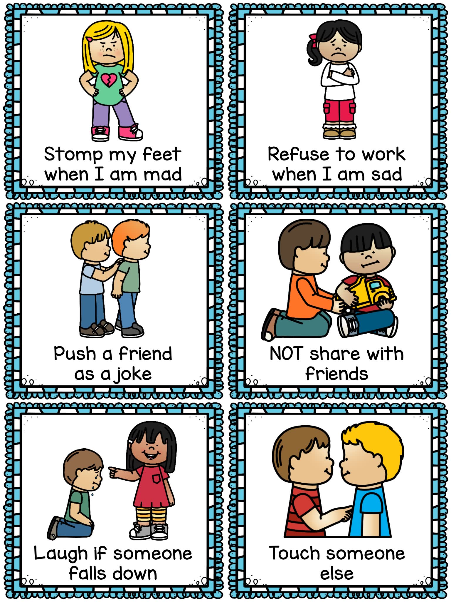 《好习惯培养英文墙卡120张》孩子规则培养必备PDF