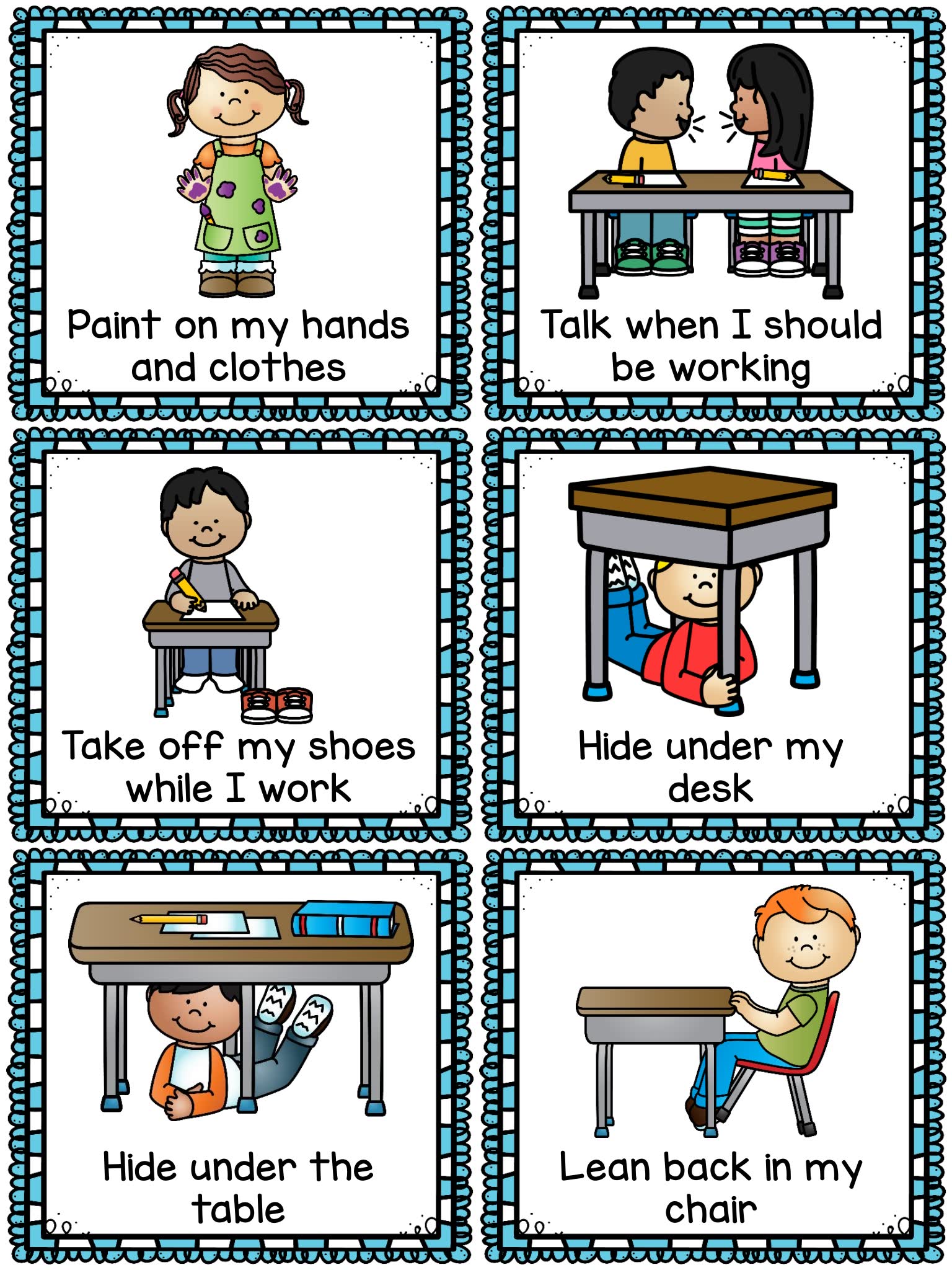 《好习惯培养英文墙卡120张》孩子规则培养必备PDF