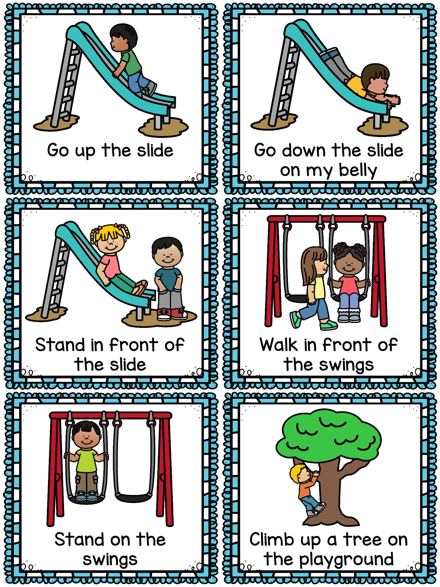 《好习惯培养英文墙卡120张》孩子规则培养必备PDF