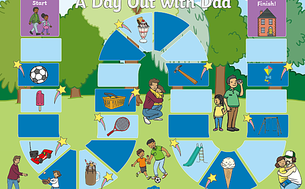 《父亲节英文资源包》动画儿歌闪卡涂色手工练习册