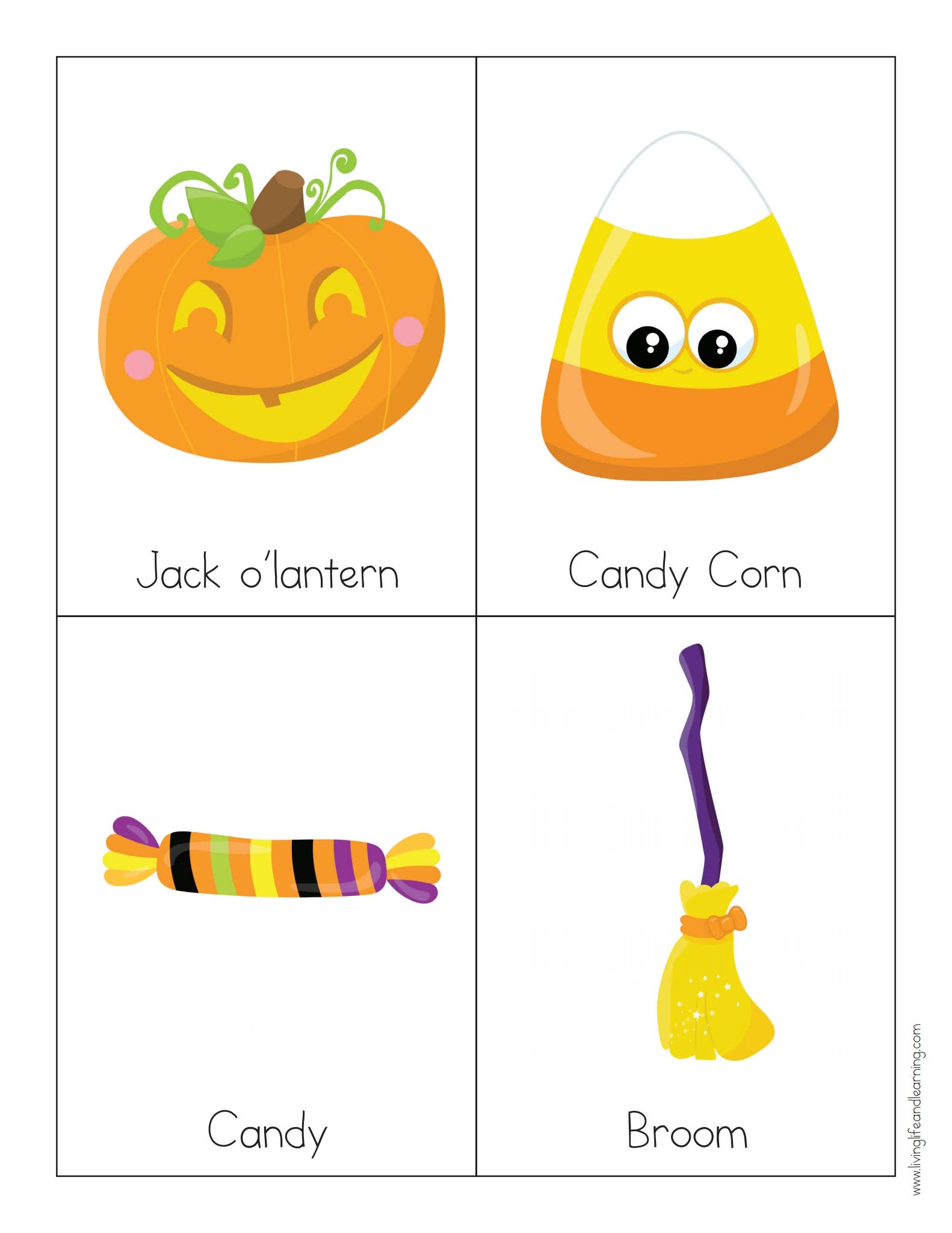 《万圣节Halloween主题英文资源包》节日儿歌手工面具练习册PDF