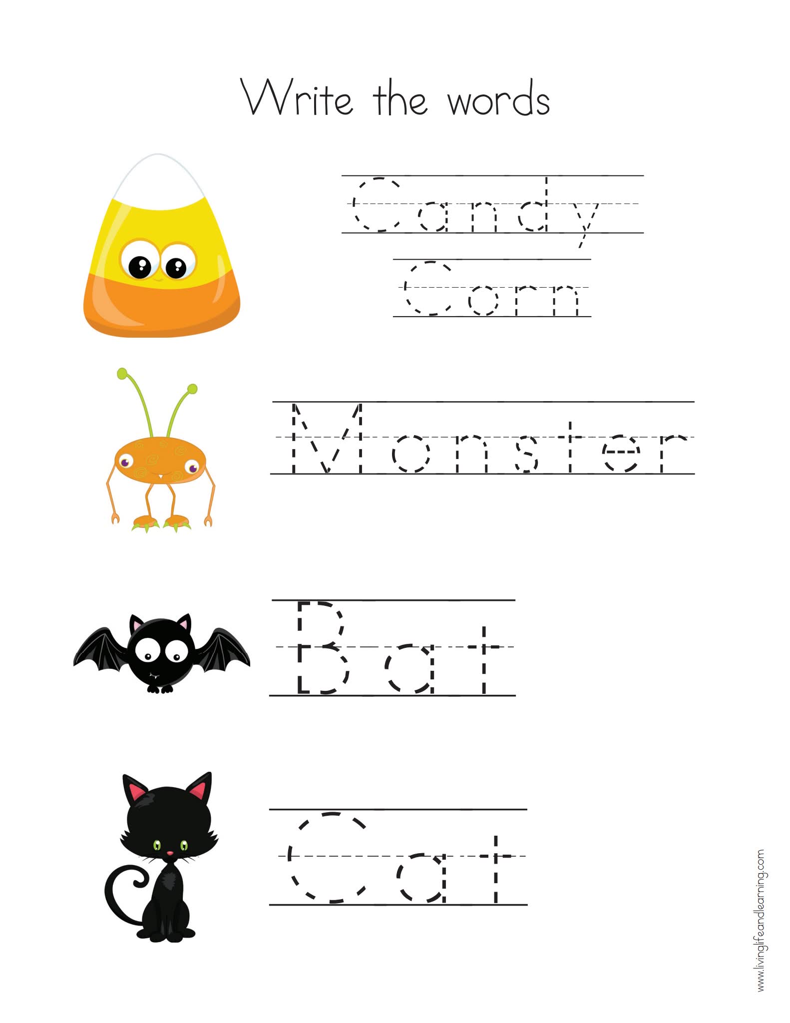 《万圣节Halloween主题英文资源包》节日儿歌手工面具练习册PDF