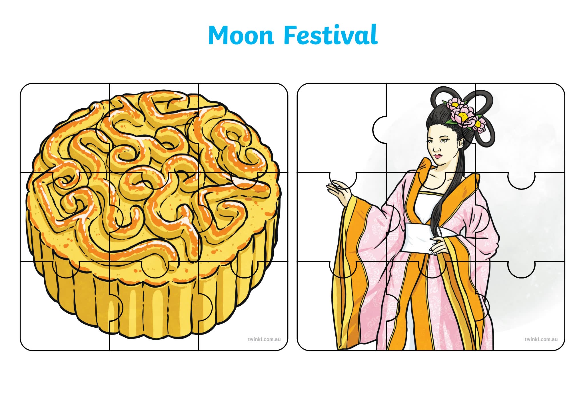 《中秋英文综合资源包》动画亲子手工英语绘本PPT手抄报