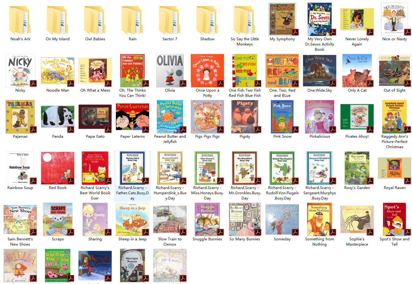 精品300本高清彩绘英文原版绘本（PDF）