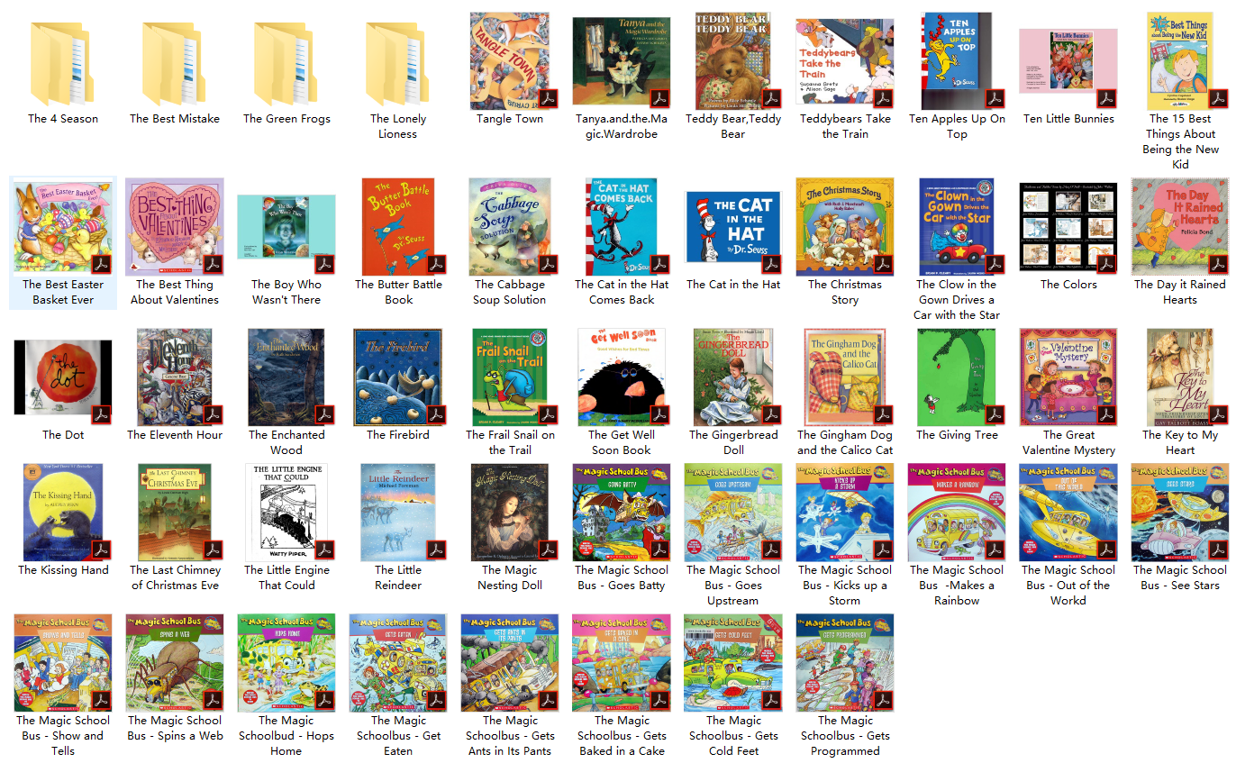 精品300本高清彩绘英文原版绘本（PDF）