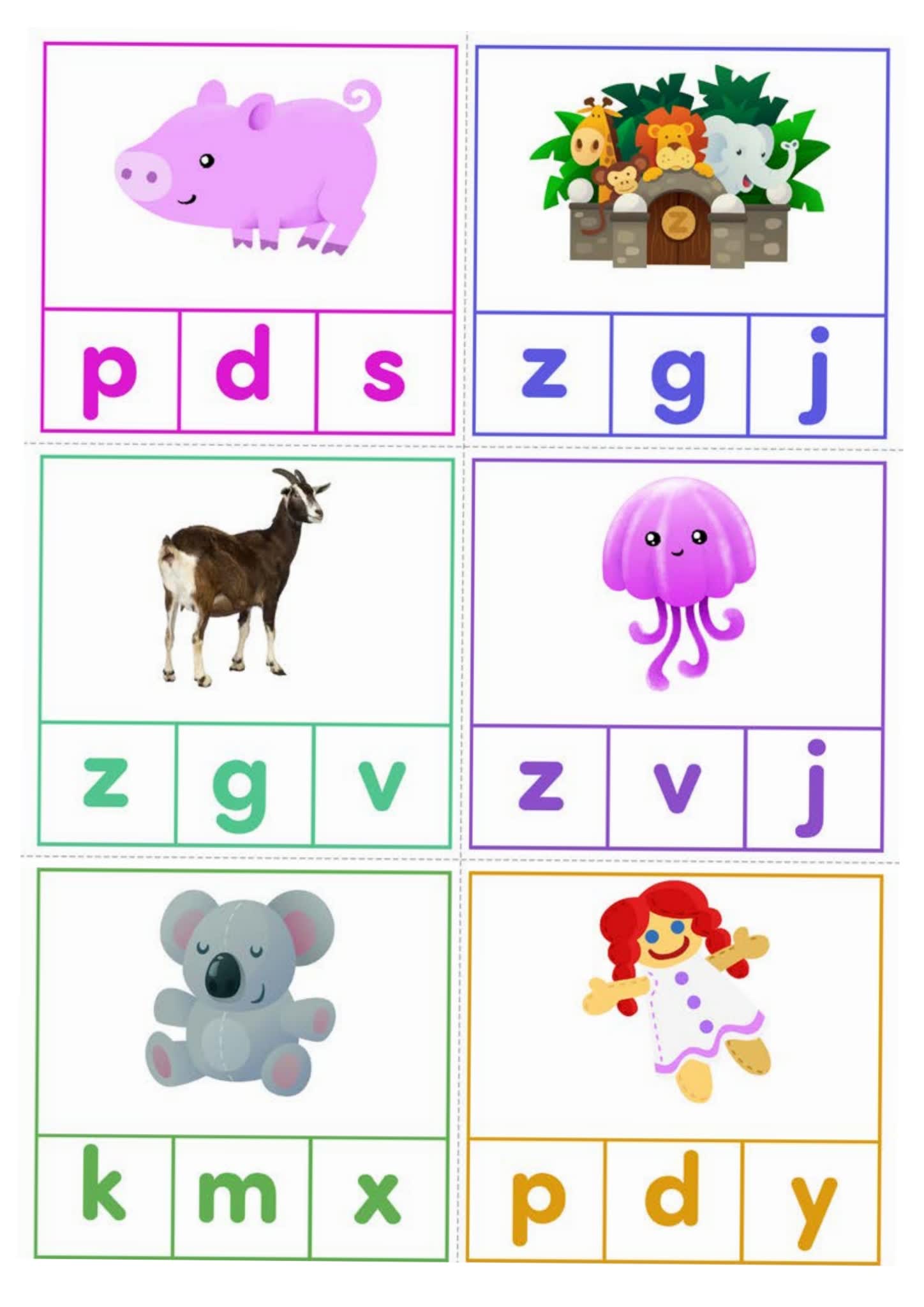 10套自然拼读Alphabet Phonics单词卡