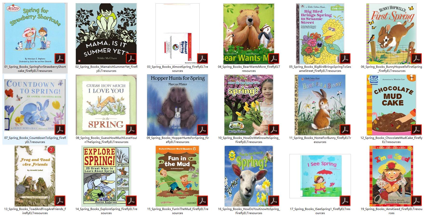 Books For Kids About Spring春天主题绘本54册PDF