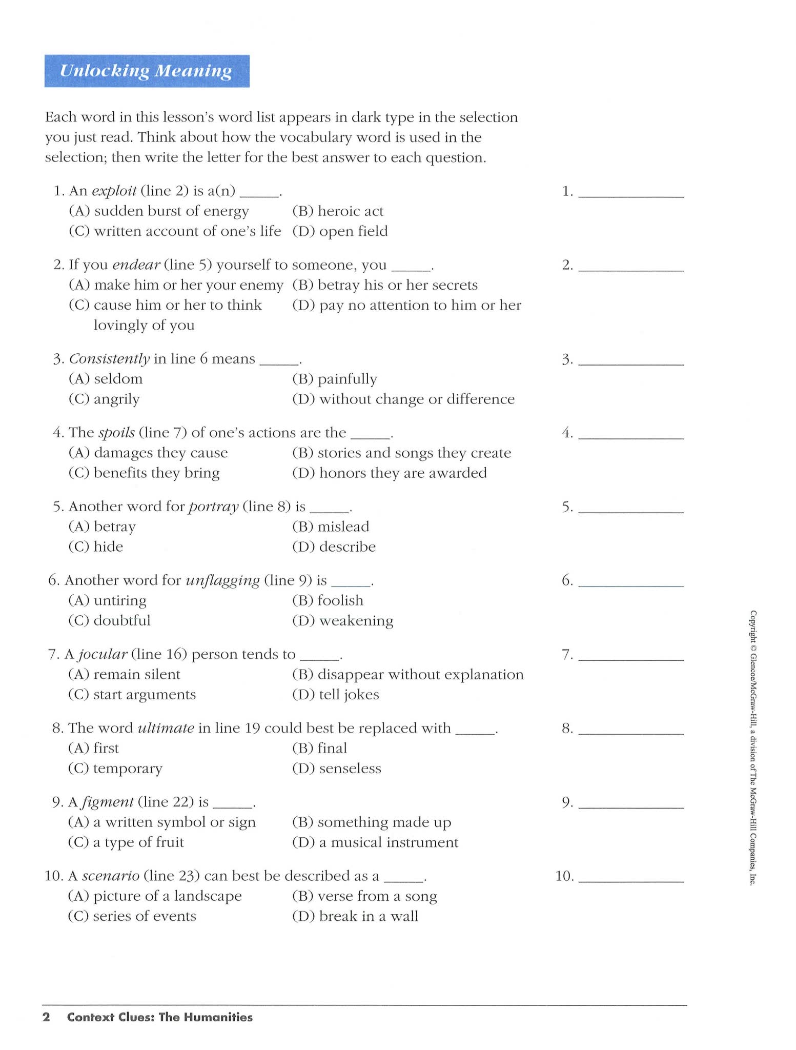 Glencoe Vocabulary Builder Course1,2,3,4,5,6,7学生词汇教材PDF