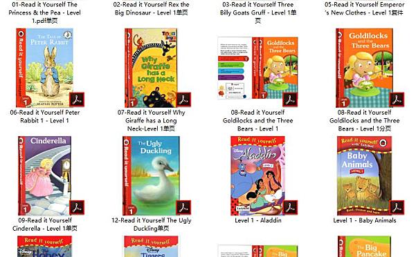 快乐瓢虫 Ladybird Read It Yourself分级阅读L1-L4 52册PDF+MP3音频