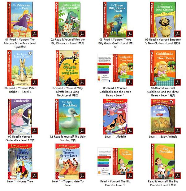 快乐瓢虫 Ladybird Read It Yourself分级阅读L1-L4 52册PDF+MP3音频